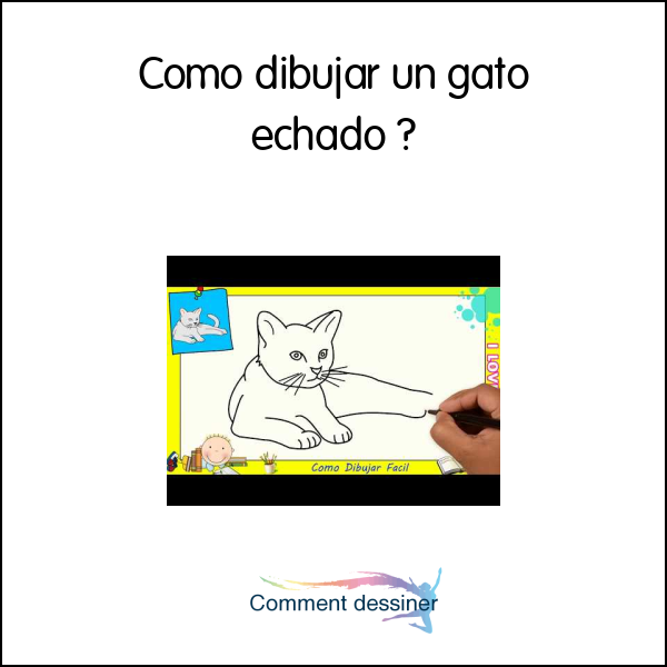 Como dibujar un gato echado